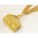 【現品限り】CHANEL（シャネル） ネックレス ゴールド バッグモチーフ【中古AB】 - 縮小画像1