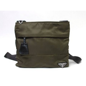 【現品限り】PRADA（プラダ） 斜め掛けショルダーバッグ カーキ／ブラック BT0741 【中古A】 - 拡大画像