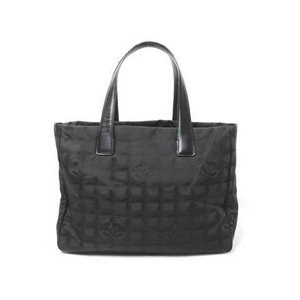 【現品限り】CHANEL(シャネル) トラベルライントートMM 黒 ブラック 【中古SA】