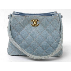 【現品限り】CHANEL（シャネル） ミニハンドバッグ デニム ブルー 【中古B】 - 拡大画像