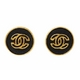 【現品限り】CHANEL（シャネル） ピアス ラウンド ココ ブラック／ゴールド 【中古A】
