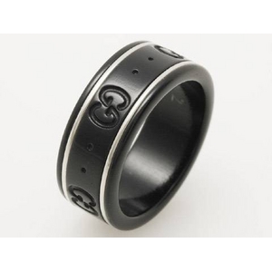 【現品限り】Gucci（グッチ） アイコンリング 黒 225985 #7 【中古A】 - 拡大画像