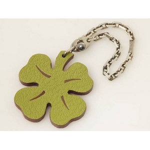 【現品限り】HERMES（エルメス） クローバー キーチェーン グリーン／オレンジ 【未使用】 - 拡大画像