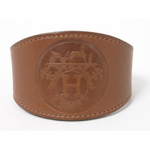 【現品限り】HERMES（エルメス） ブレスレット カーフ ブラウン【中古A】 - 拡大画像