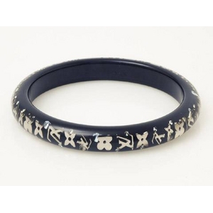 【現品限り】LOUIS VUITTON（ルイヴィトン） ブラスレアンクルージョン ネイビー【中古A】 - 拡大画像