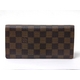 【現品限り】LOUIS VUITTON（ルイヴィトン） ダミエ ポルトフォイユ・ブラザ 2つ折長財布 N60017 【中古B】