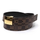 【現品限り】LOUIS VUITTON(ルイヴィトン) ダミエ ベルト サンチュール ゴールド金具 【中古AB】