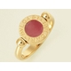 【現品限り】BVLGARI（ブルガリ） ブブルガリブルガリ リング コーラル／グリーンアゲイト 【中古A】