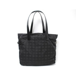 【現品限り】CHANEL(シャネル) トラベルライントートGM 黒 ブラック 【中古B】