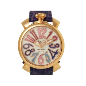 GaGa MANUALE(ガガミラノ) マヌアーレ 5021.1 パープル ピンクゴールド クオーツ ユニセックス