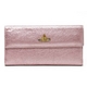 【現品限り】Vivienne Westwood(ヴィヴィアンウエストウッド) Wホック長財布 カーフ メタリックピンク 2801VW 【未使用】