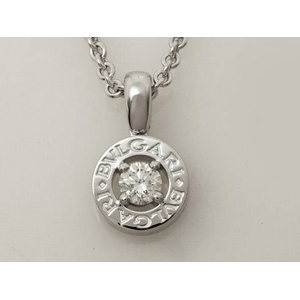 【現品限り】BVLGARI（ブルガリ） ブルガリブルガリ ネックレス ペンダント 1Pダイヤ WG 約0.25ct 【中古SA】 - 拡大画像