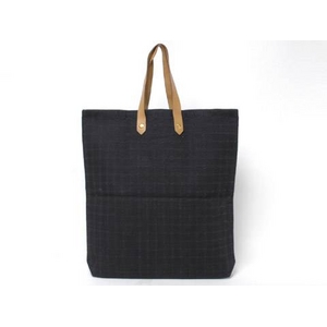 【現品限り】HERMES（エルメス） アメダバGM コットン／カーフ ネイビー 【中古AB】 - 拡大画像