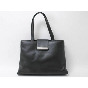 【現品限り】BVLGARI（ブルガリ） ショルダーバッグ 黒 ブラック シルバー金具【中古A】 - 拡大画像