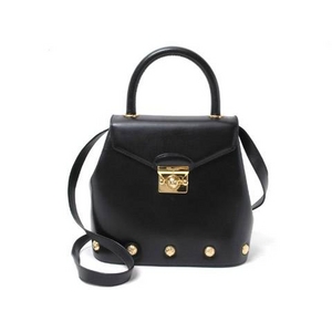 【現品限り】Ferragamo（フェラガモ） 2WAYバッグ カーフ 黒 【中古AB】 - 拡大画像