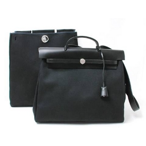 【現品限り】HERMES（エルメス） エールバッグMM 黒 ブラック 【中古SA】 - 拡大画像