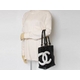 【現品限り】CHANEL（シャネル） カンボンライン ミディアムトート バッグ 黒／白 A25167 【中古BC】 - 縮小画像2