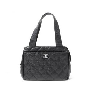 【現品限り】CHANEL（シャネル） ハンドバッグ キャビア 黒 【中古AB】 - 拡大画像