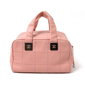 【現品限り】CHANEL(シャネル) ミニボストン ソフトキャビア ピンク 【中古AB】