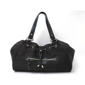 【現品限り】BVLGARI(ブルガリ) マキシロゴ ボストンバッグ 黒 ブラック 【中古A】