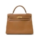 HERMES（エルメス）　ケリー32　内　ボックスカーフ　ナチュラル　ゴールド金具