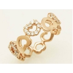【現品限り】Ponte Vecchio（ポンテヴェキオ） ハート ダイヤリング K18PG 0.25ct 約10号【中古SA】