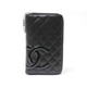 【現品限り】CHANEL（シャネル） カンボンライン ラウンドファスナー長財布 黒／黒 A26710 【中古A】 - 縮小画像1