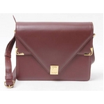 【現品限り】Cartier(カルティエ) マスト ショルダーバッグ カーフ ボルドー 【中古A】