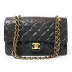 CHANEL（シャネル）　マトラッセ　Wチェーン定番ショルダー25　黒　ブラック　ゴールド金具