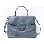 【現品限り】PRADA（プラダ） 2WAYハンドバッグ ヴィンテージレザー ブルー BN2127 【中古SA】
