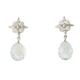 【現品限り】TIFFANY（ティファニー） Pt950 4Pダイヤピアス ベゼルセット ブルートパーズ 【中古SA】