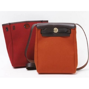 【現品限り】HERMES（エルメス） エールバッグTPM オレンジ／レッド 【中古SA】