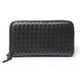 【現品限り】BOTTEGA VENETA（ボッテガヴェネタ） ラウンドファスナー長財布 114076 黒 【中古AB】 - 縮小画像1