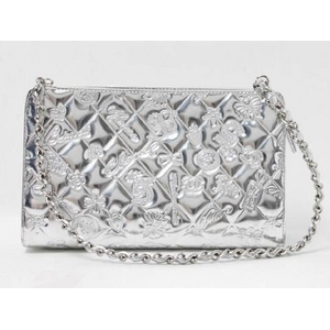 【現品限り】CHANEL(シャネル) アイコン シンボルチャーム チェーンショルダーバッグ シルバー 【中古B】
