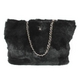 【現品限り】CHANEL（シャネル） チェーンショルダーバッグ ファー 黒 ブラック 【中古AB】