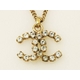 【現品限り】CHANEL（シャネル） ネックレス ココ／ラインストーン ゴールド 【中古AB】