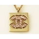 【現品限り】CHANEL（シャネル） ネックレス ココ ゴールド ピンクラインストーン 【中古A】