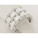 【現品限り】CHANEL（シャネル） ウルトラリング ホワイトセラミックK18WG 3連ダイヤ 【中古SA】