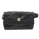 【現品限り】CHANEL（シャネル） ウエストバッグ（ポーチ） キャビアスキン 黒 ブラック 【中古A】