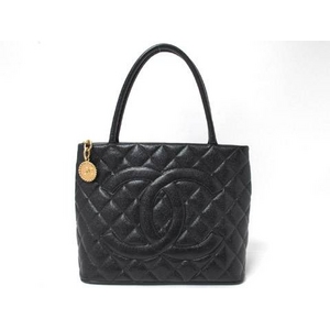 【現品限り】CHANEL(シャネル) 復刻トート キャビア 黒 ブラック ゴールド金具 【中古AB】