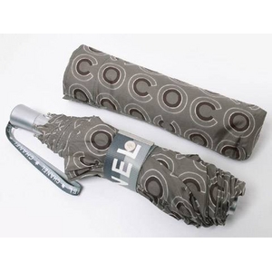 【現品限り】CHANEL(シャネル) 折りたたみ 傘 ココ グレー 【中古AB】