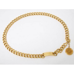 【現品限り】CHANEL（シャネル） チェーンベルト コイン ゴールド 【中古A】 - 拡大画像