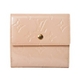 【現品限り】LOUIS VUITTON（ルイヴィトン） ヴェルニ Wホック財布 マシュマロピンク M91316 【中古SA】