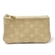 【現品限り】LOUIS VUITTON（ルイヴィトン） モノグラムミニ ポシェットクレ ベージュ M92438 【中古B】