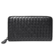 【現品限り】BOTTEGA VENETA（ボッテガヴェネタ） イントレチャート ラウンドファスナー長財布 黒 ブラック 275064 【未使用品】 - 縮小画像1