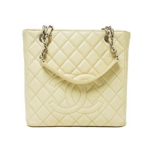 【現品限り】CHANEL(シャネル) チェーントートバッグ キャビア クリームベージュ A50994 【中古SA】