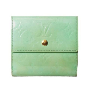 【現品限り】LOUIS VUITTON（ルイヴィトン） ヴェルニ Wホック財布 ペパーミント M91317 【中古BC】