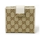 【現品限り】Gucci（グッチ） GG柄 Wホック財布 ベージュ／白 212090 【未使用】