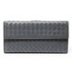 【現品限り】BOTTEGA VENETA(ボッテガヴェネタ) イントレチャート Wホック長財布 グレー 134075 【未使用品】