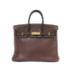 【現品限り】HERMES（エルメス） バーキン25 ヴォーグレネ 茶系 ゴールド金具 【中古AB】